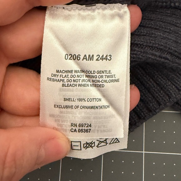 Columbia Mens Small ROC Crewneck Sweater Navy Blue Ribbed Knit Gorpcore Capsule - Picture 7 of 8